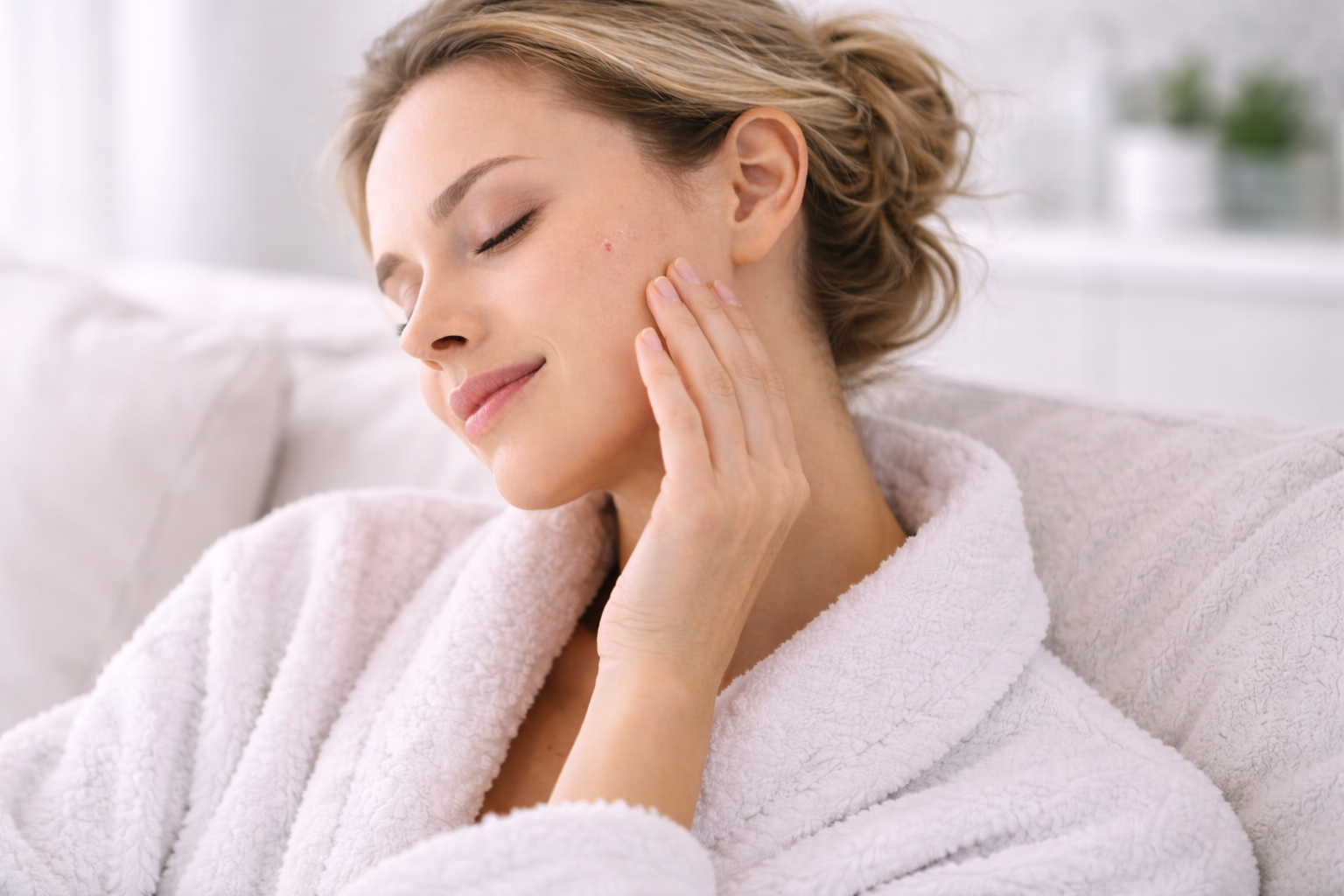 A close-up of skin healing after Cryosonic Treatment, showing the natural changes that occur during recovery.